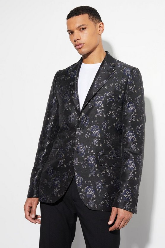 Tall Slim-Fit Jacquard-Blazer