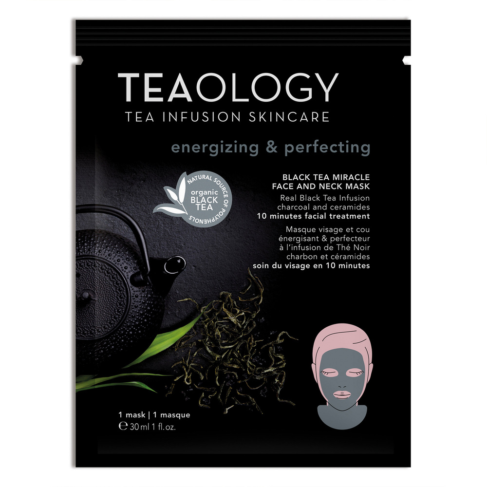 Teaology Black Tea Miracle Face And Neck Mask Masque Visage et Cou