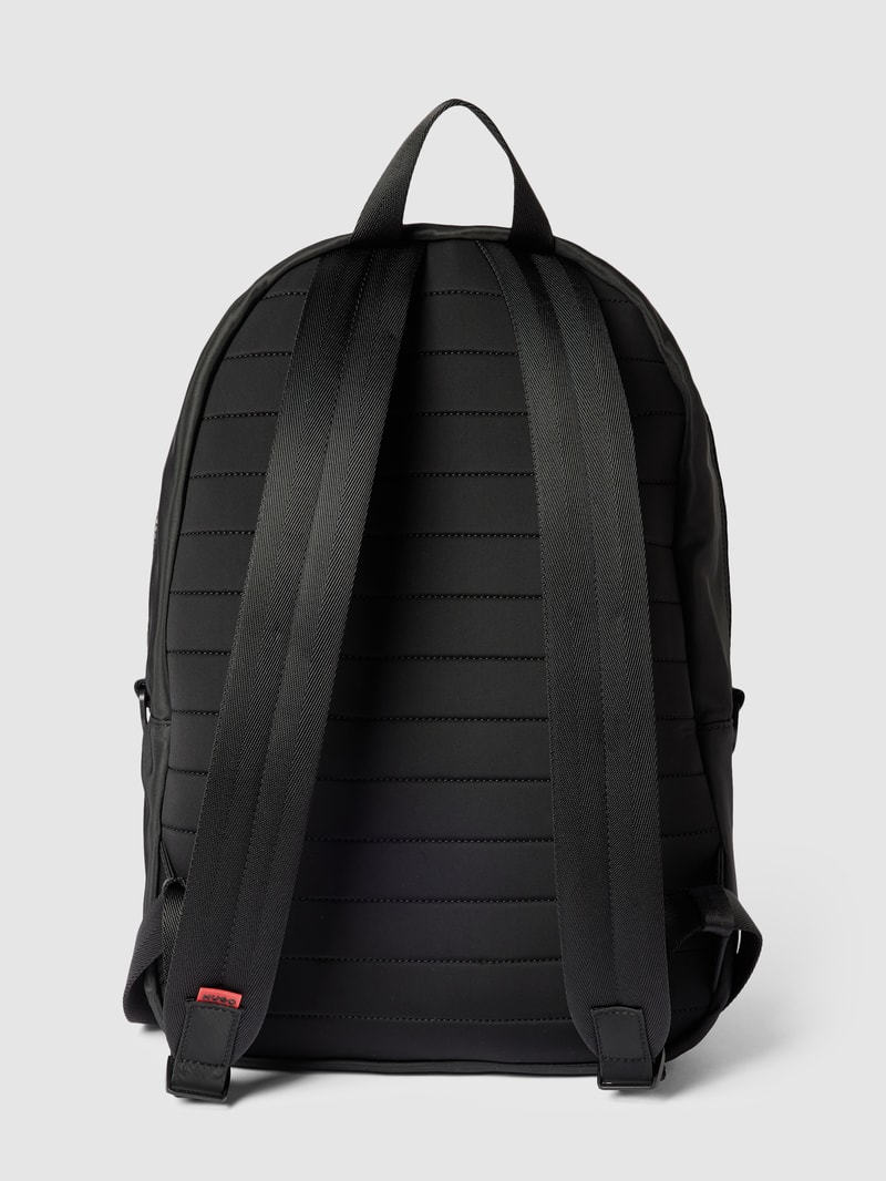 Rucksack mit Label-Detail Modell 'Erik' in schwarz