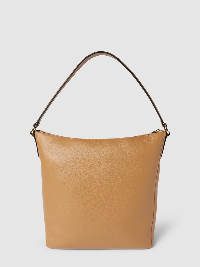 Hobo Bag mit Label-Applikation Modell 'Alyce' in camel