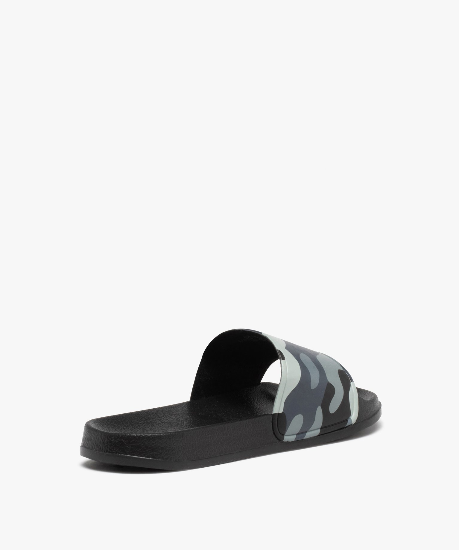 Mules de piscine Garçon bandeau imprimé camouflage gris | GEMO