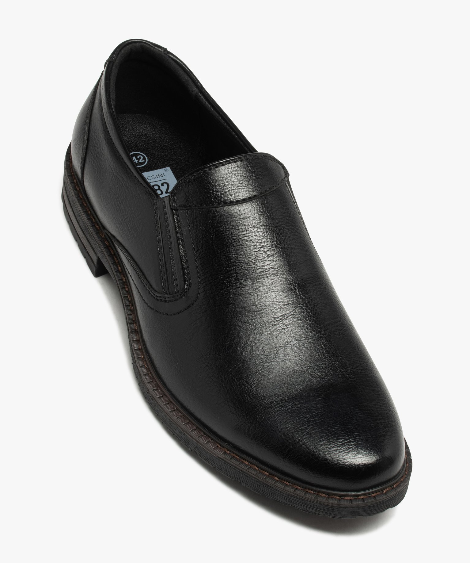 Derby confort avec élastiques latéraux homme noir | GEMO