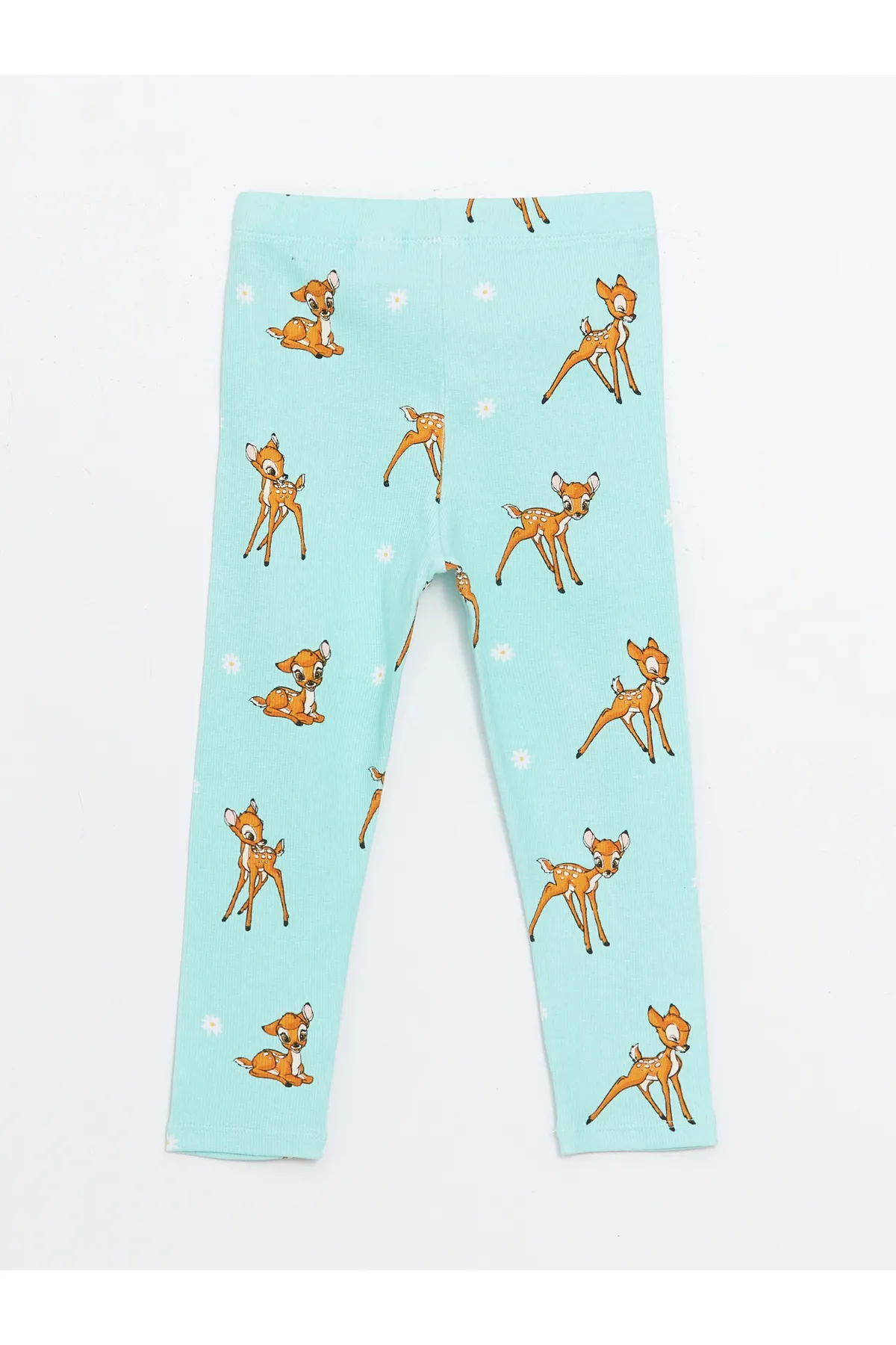 LC Waikiki  2-teiliges Set aus bedrucktem T-Shirt und Leggings für Babys mit Rundhalsausschnitt und Bambi-Motiv