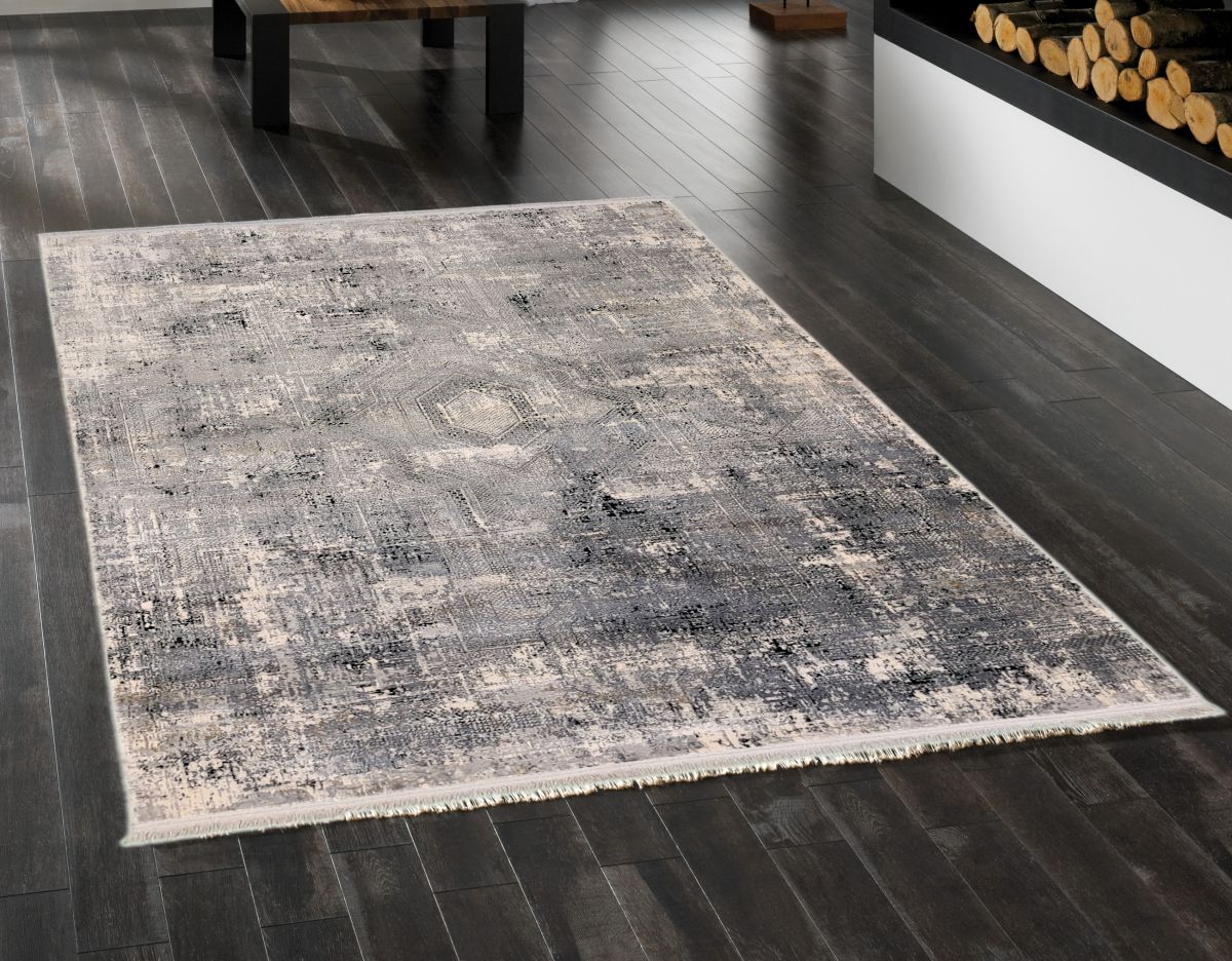 Webteppich Bhima Schwarz 160 x 230 cm