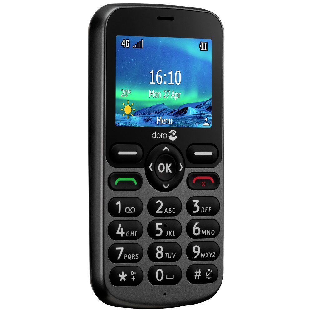Doro doro 5860 Senioren-Handy mit Ladestation Graphit Seniorenhandy (2.4 Zoll, 2 MP Kamera)