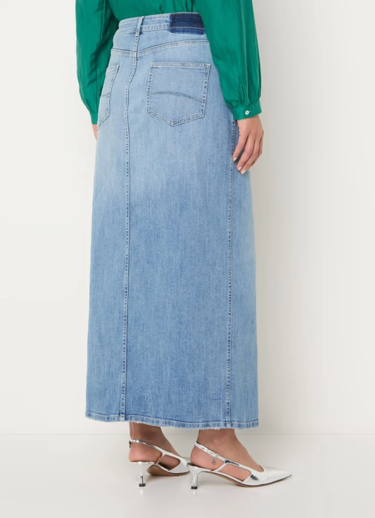 Expresso maxi denim skirt with slit