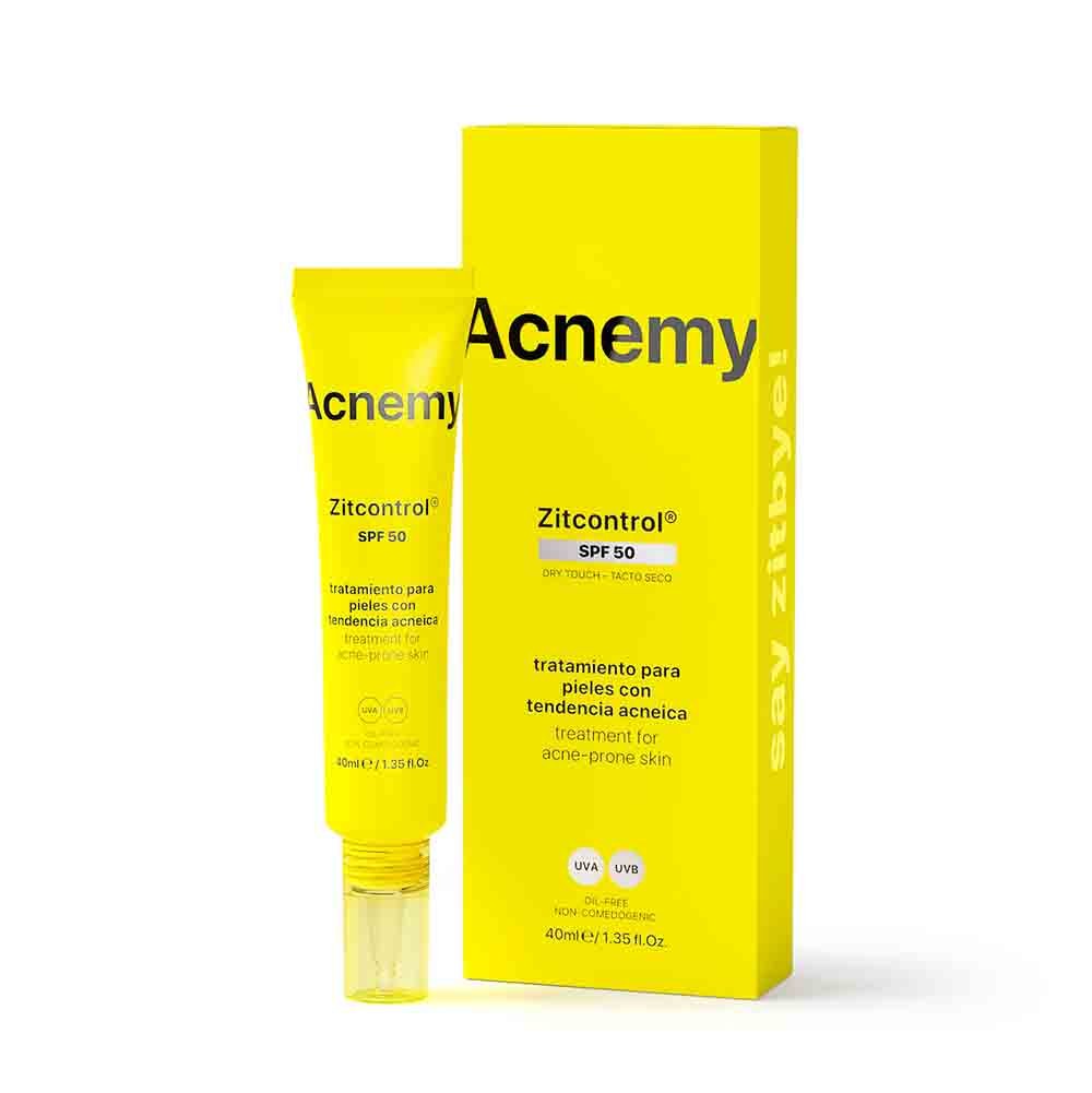 Acnemy Gesichtspflege Zitcontrol SPF 50 - Behandlung von Aknehaut mit Sonnenschutz