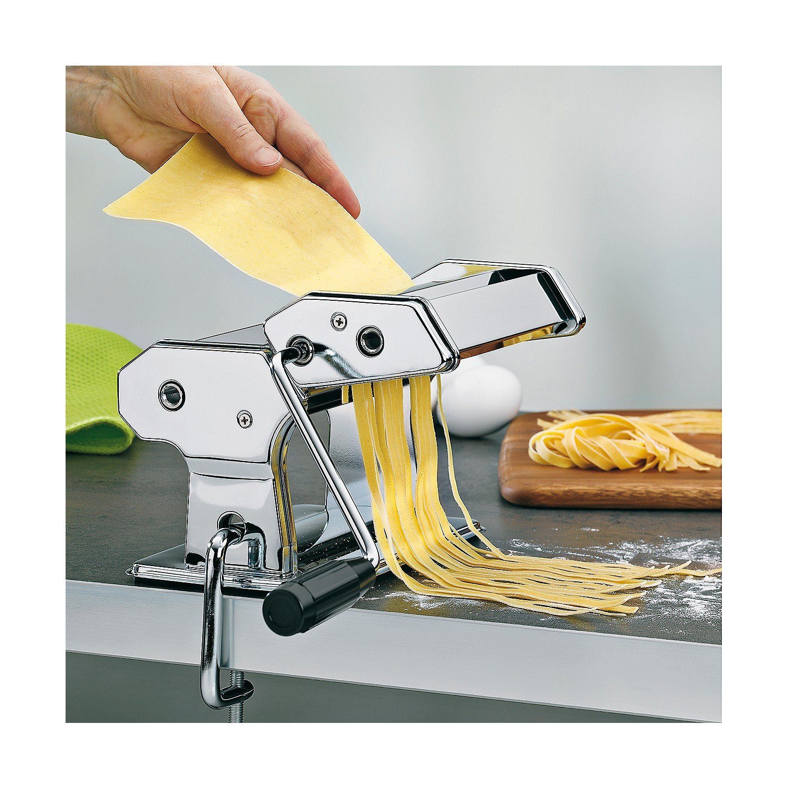 kela Nudelmaschine Antonietta, rutschfester Sockel, Tischklemme, veredelte Oberfläche, 9 Teigdicken
