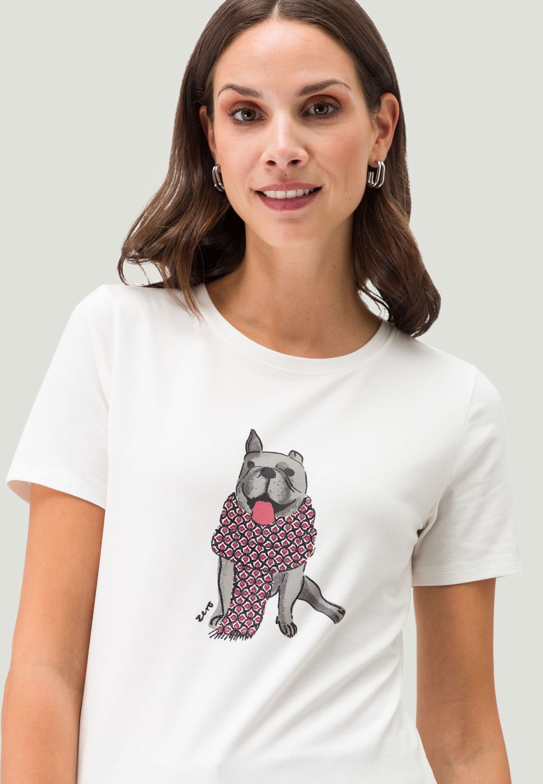 Baumwollshirt mit Motivprint