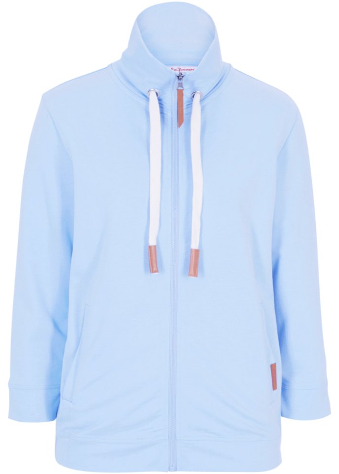 Lockere Sweatjacke, 3/4-Arm
