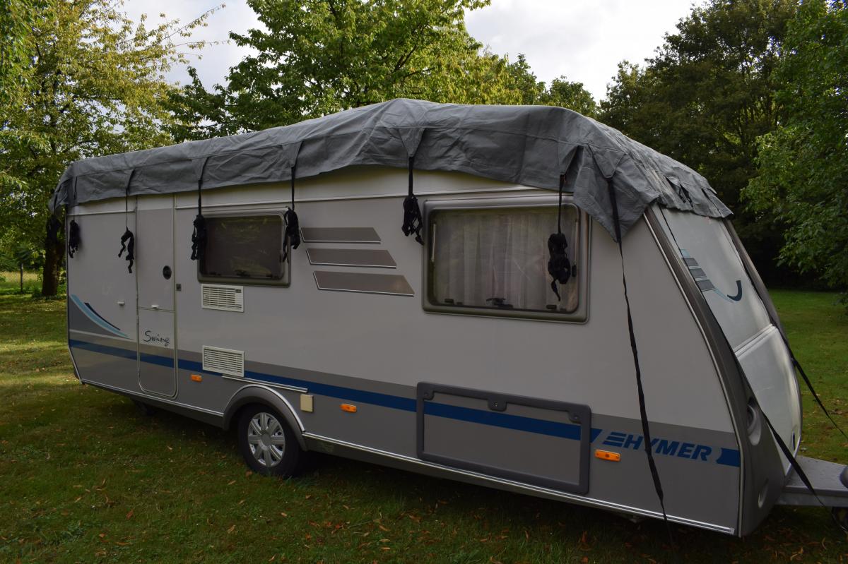 Green Yard GreenYard® Wohnwagen Schutzdach 850 cm Schutzhülle Wohnmobil Abdeckung Dach Garage