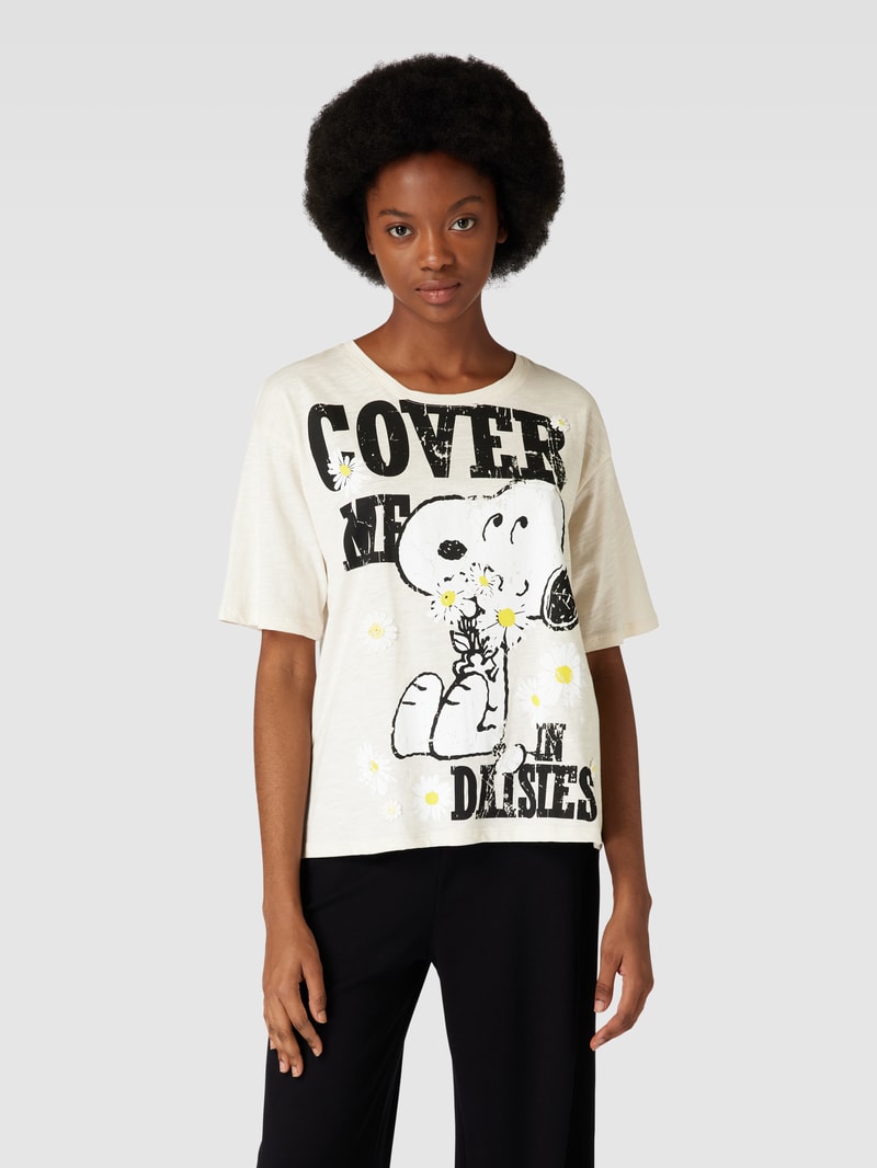 T-Shirt mit Motiv-Print Modell 'Snoopy Daisy Shirt' in offwhite