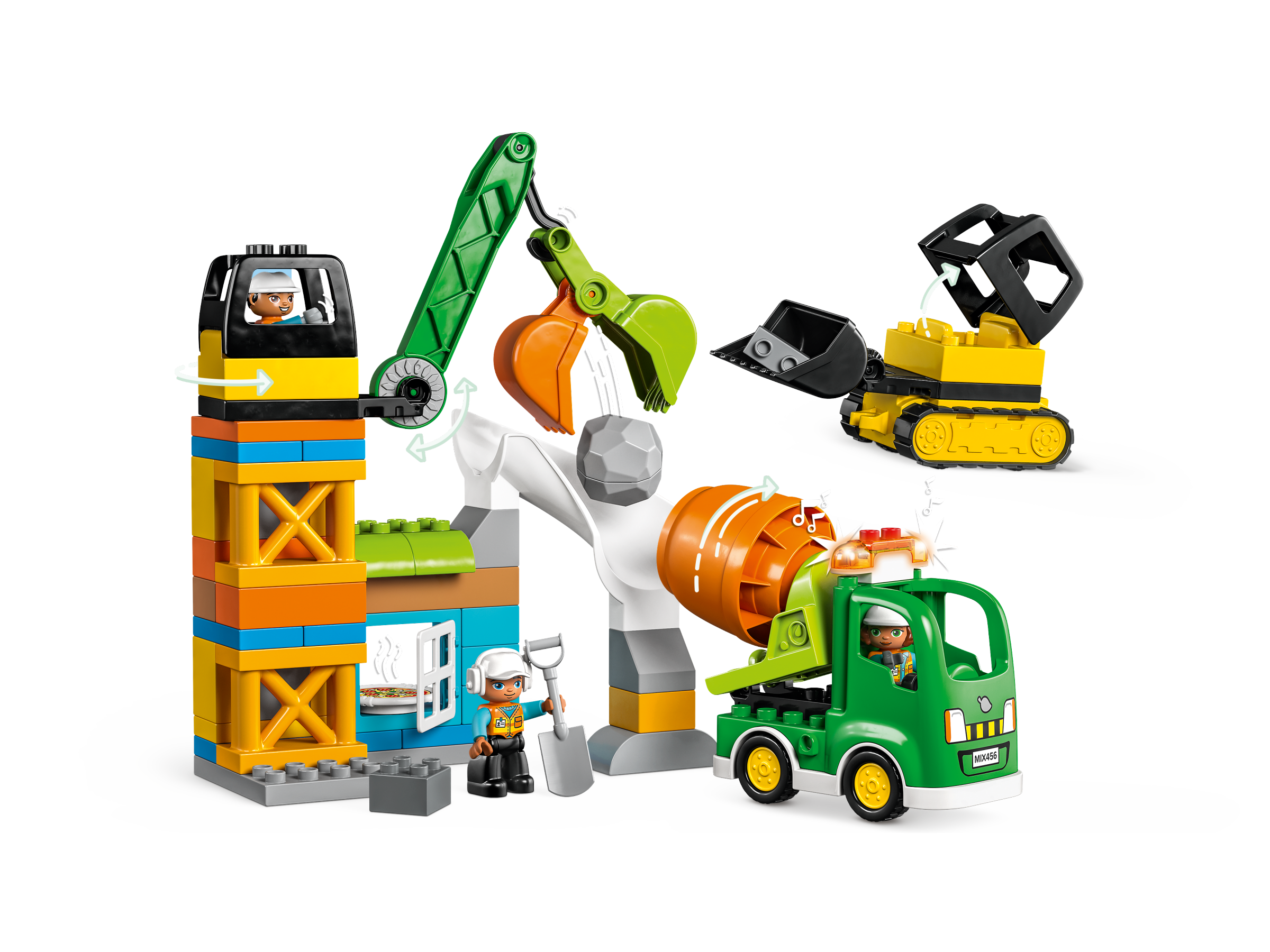 Baustelle mit Baufahrzeugen 10990