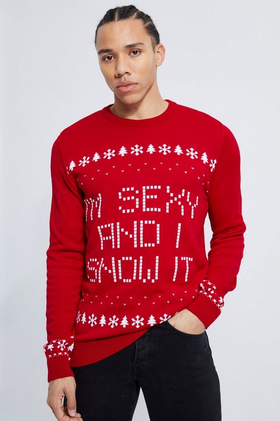 Tall I‘m Sexy ans I Snow it Weihnachtspullover