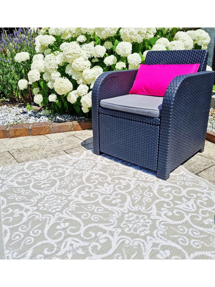 JACK Outdoor Teppich 120x180cm In- & Outdoor in Ornamente Taupe günstig kaufen 120x180cm