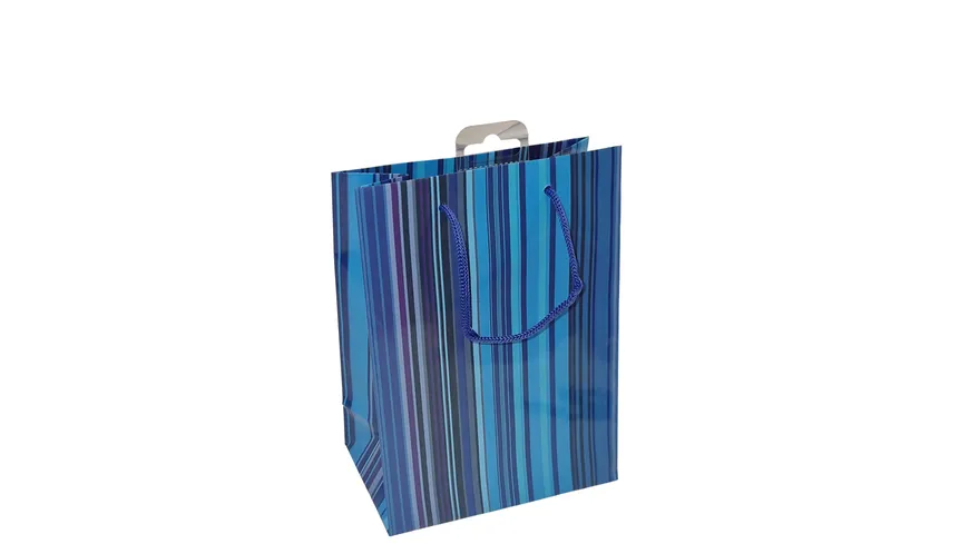 TRUBA Geschenktasche midi STREIFEN blau/hblau