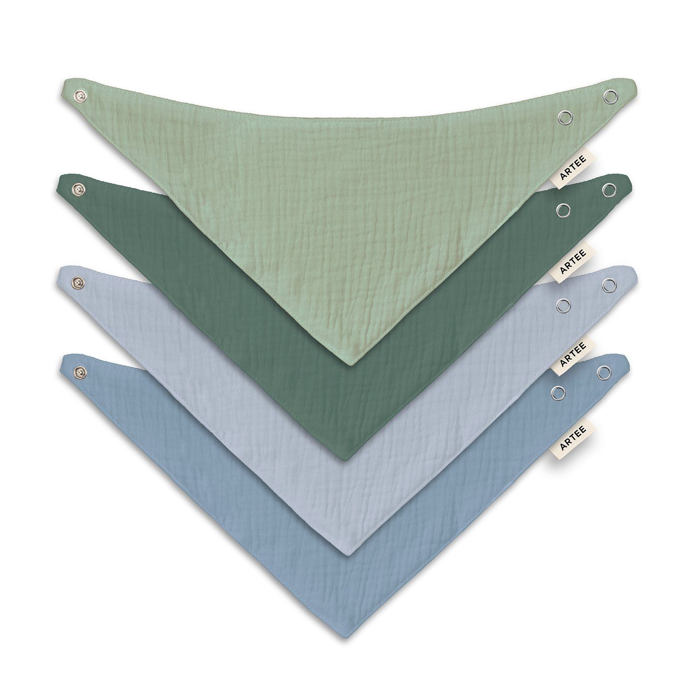 Artee Lätzchen Set 4 oder 10 Stück Musselin Halstücher in Größe M für 8-48 Monate