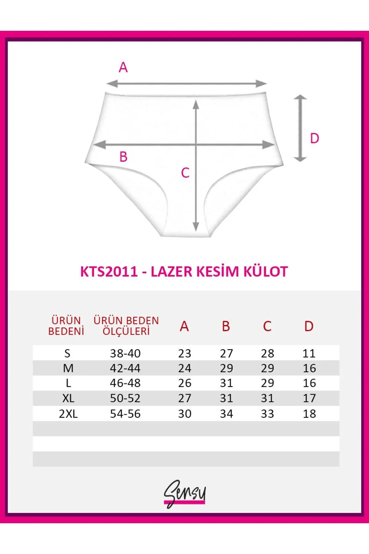 Sensu  Damen-Höschen mit hoher Taille, lasergeschnitten, 3-teilig, Kts2011