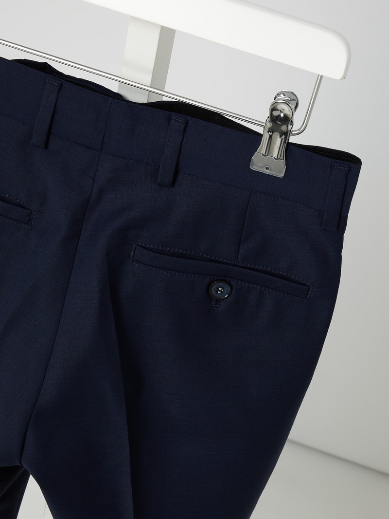 Anzug-Hose in Melangeoptik in blau
