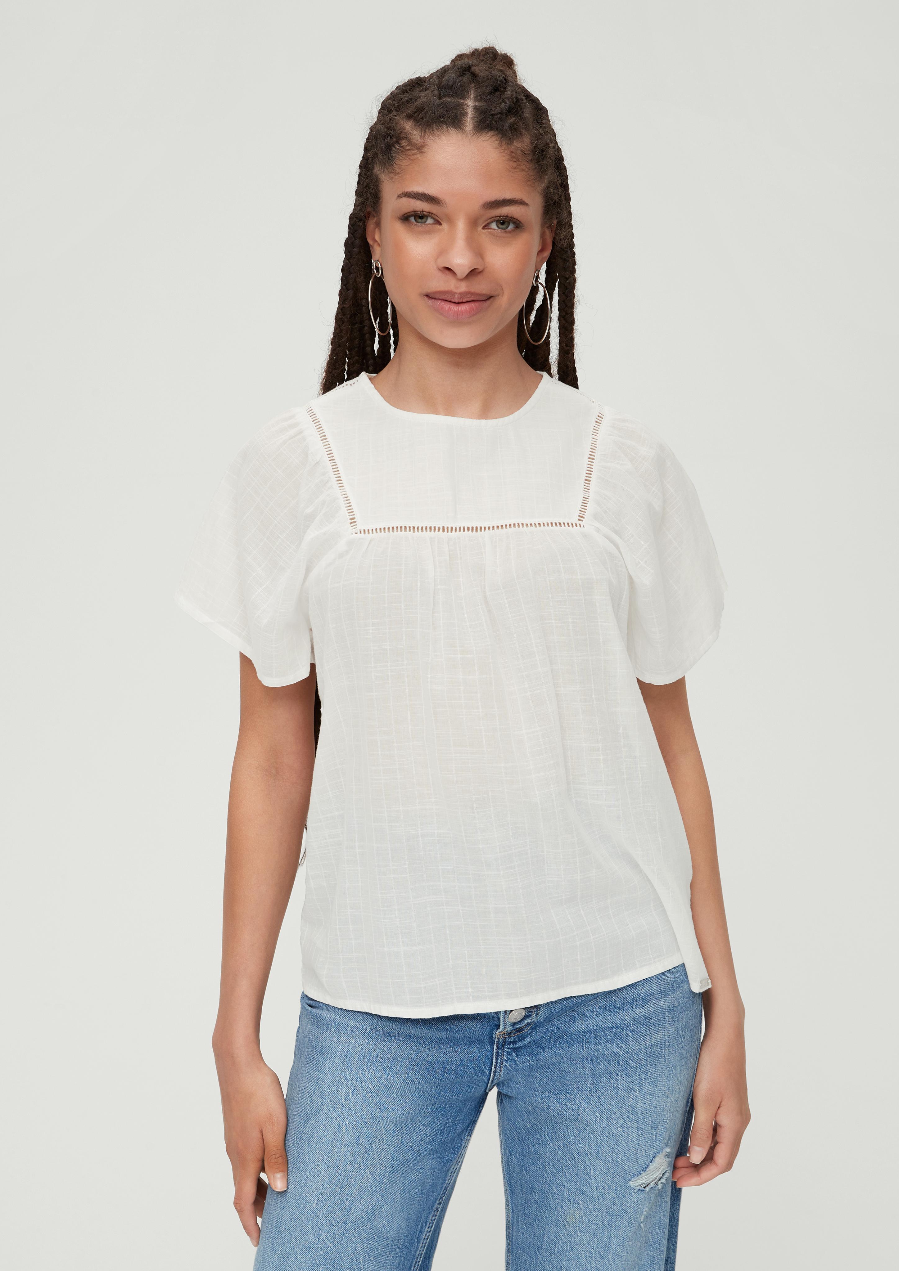 Bluse aus Baumwollcrêpe  2124572-0200