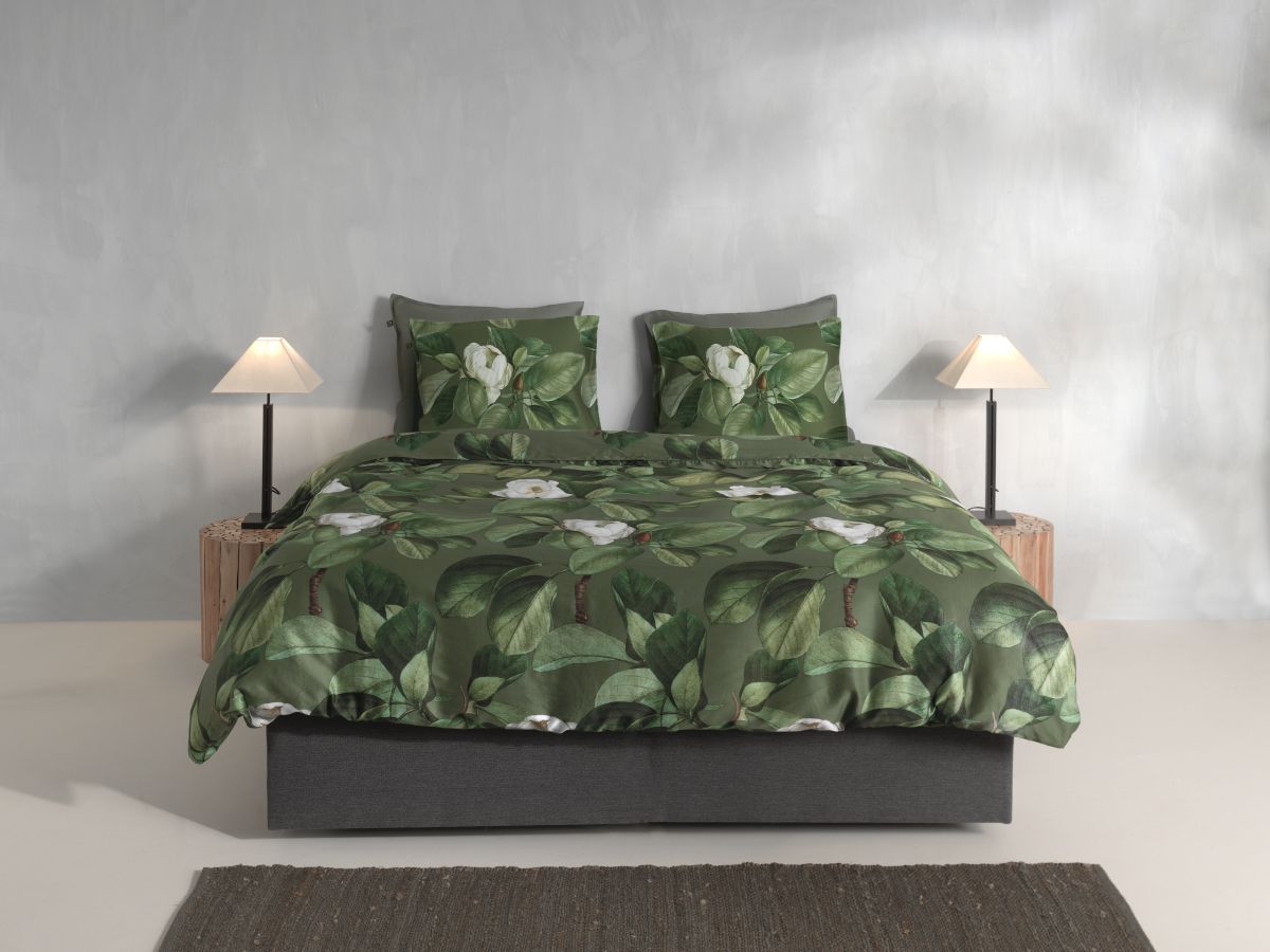 Satin Bettwäsche Kelly Green 135 x 200 cm
