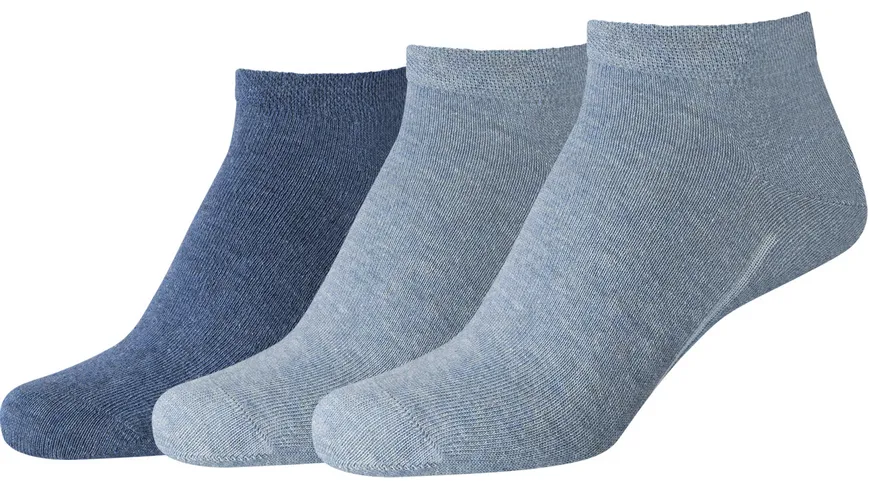 camano Unisex Sneaker Socken Soft 3er Pack denim melange