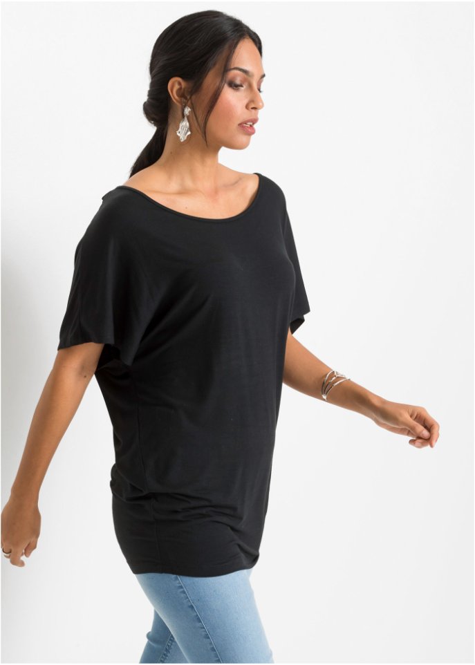 Fledermausshirt mit Spitze