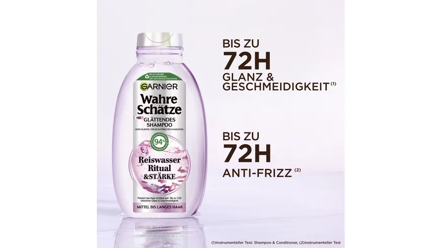 Garnier Wahre Schätze Glättendes Shampoo Reiswasser Ritual & Stärke 300 ml