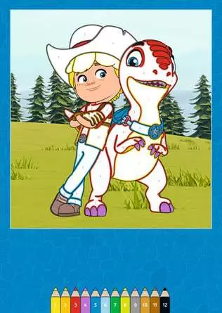 Dino Ranch: Malen nach Zahlen ab 3