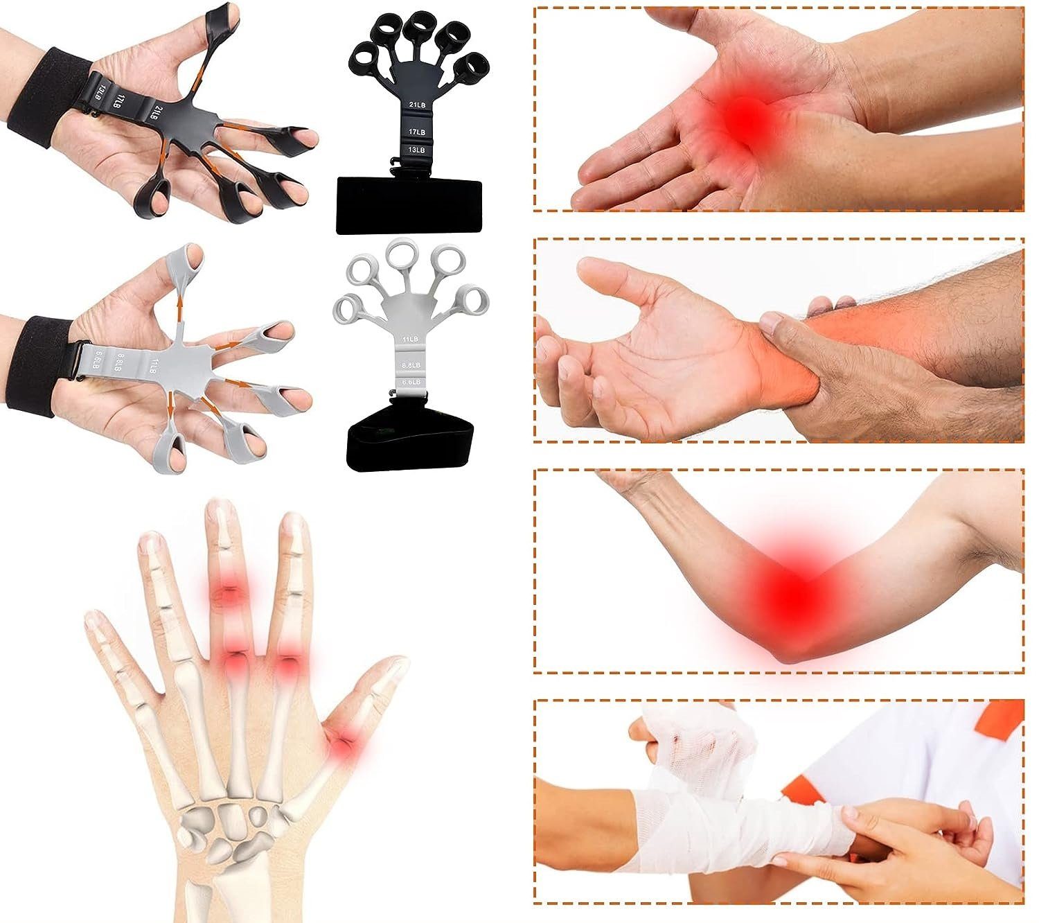 Runxizhou Multitrainer Finger Extensor Exerciser Handtrainer Handgriffstärker, (1-St)
