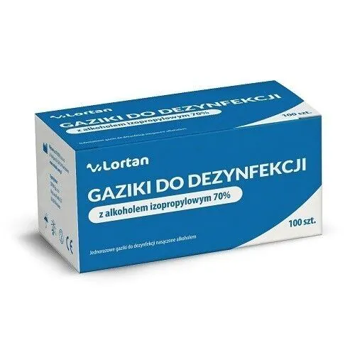 Lortan, lenços desinfetantes com álcool 70%