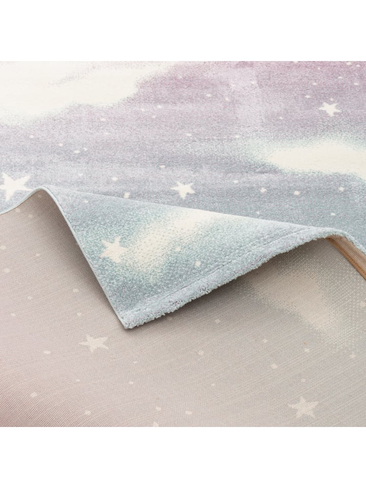 Pergamon Kinder Teppich Maui Kids Wolkenhimmel in Rosa günstig kaufen