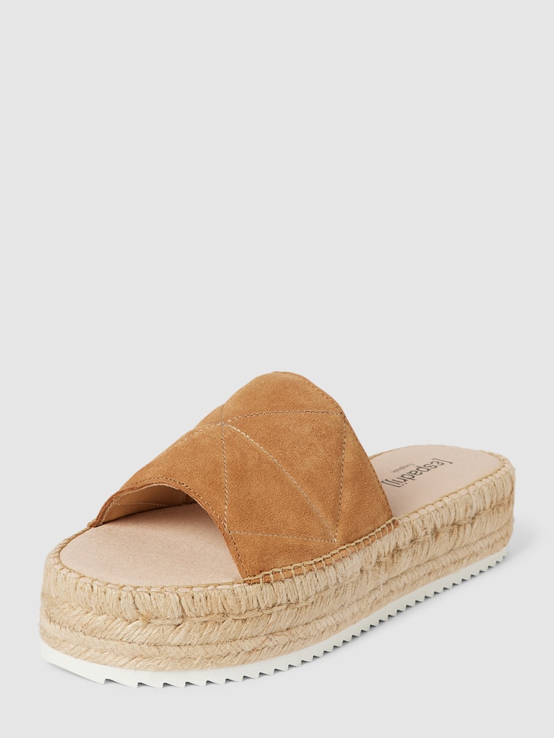 Slides mit Plateau-Sohle Modell 'Toulouse' in camel