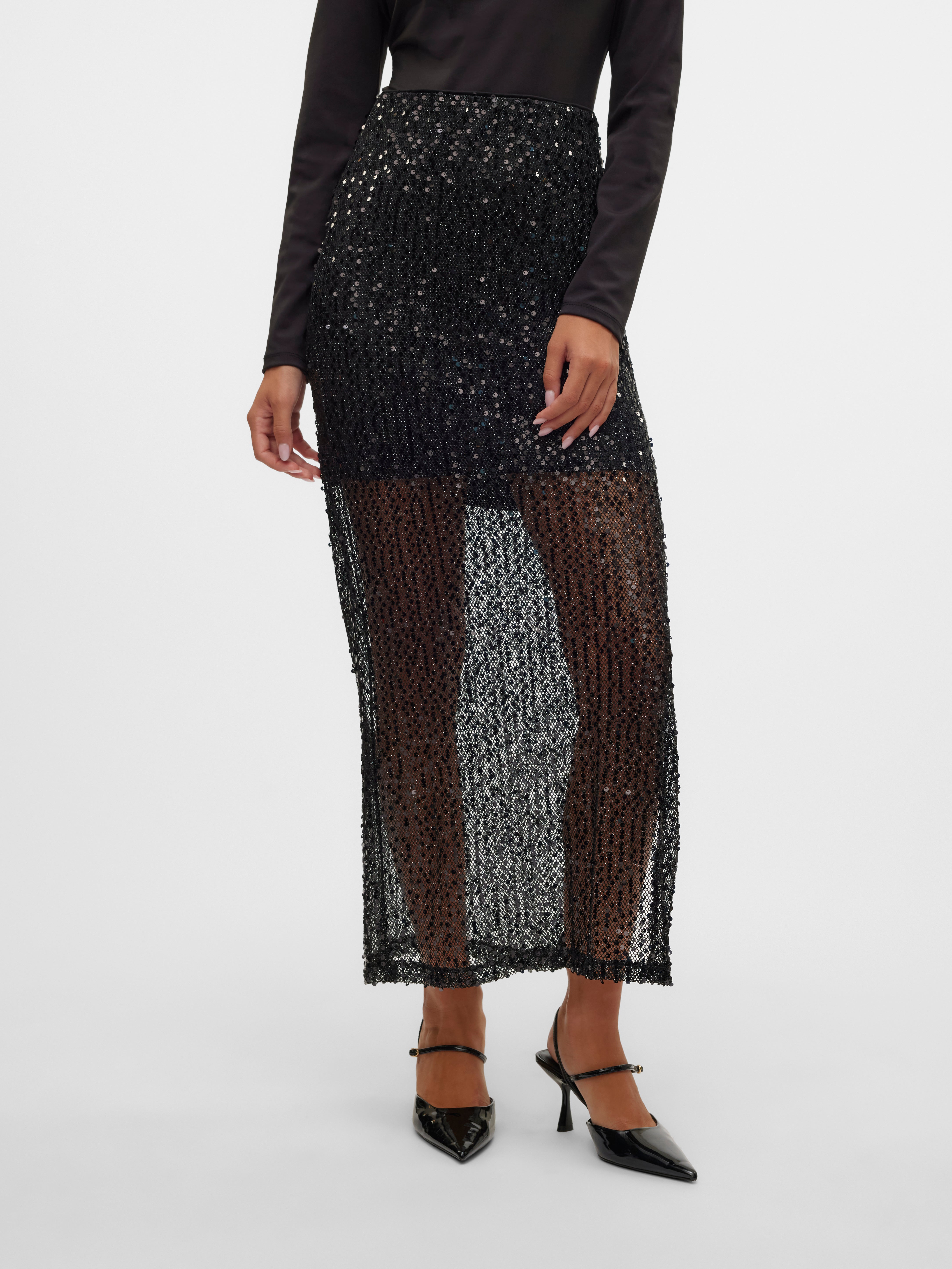 VMJULIET Hohe Taille Langer Rock