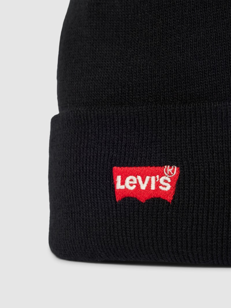 Mütze mit Logo-Stitching Modell 'RED BATWING' in schwarz