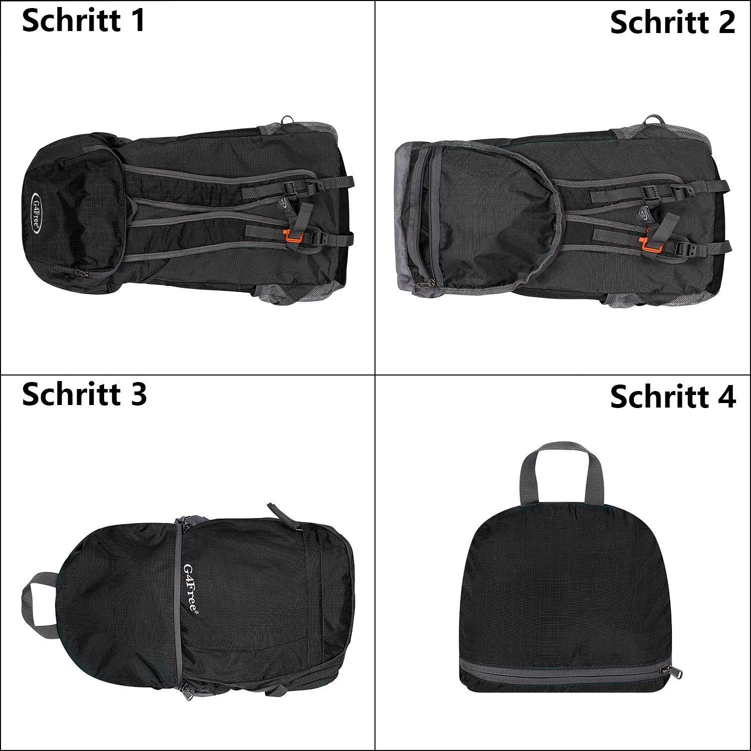 G4Free Wanderrucksack, Unisex Faltbarer Tage- Wanderrucksack, 40L