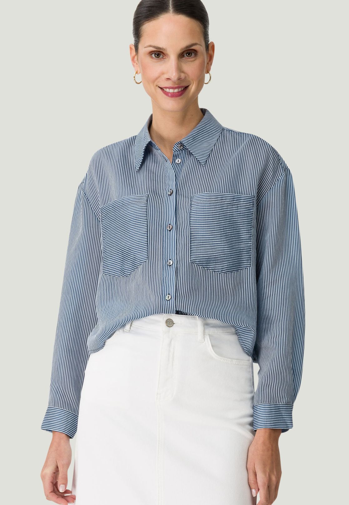 Bluse mit Brusttaschen