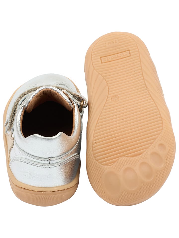 POM POM Leder-Barfußschuhe in Silber günstig kaufen