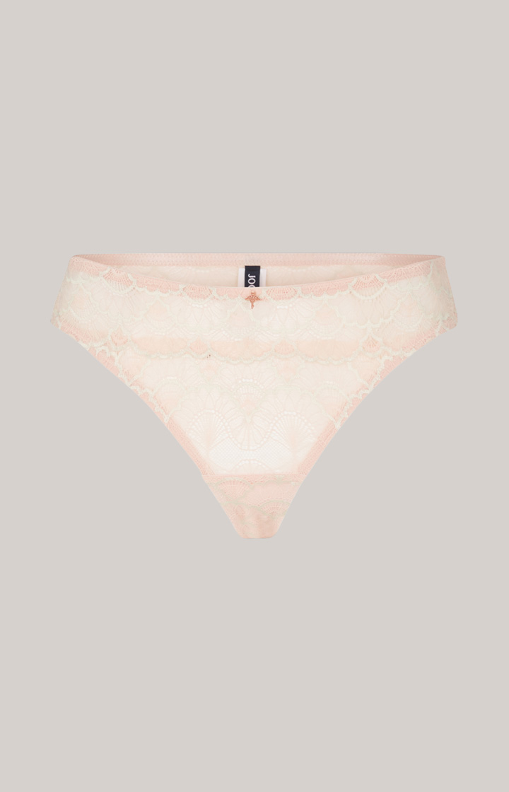 Spitzen-String in Rosé/Ecru