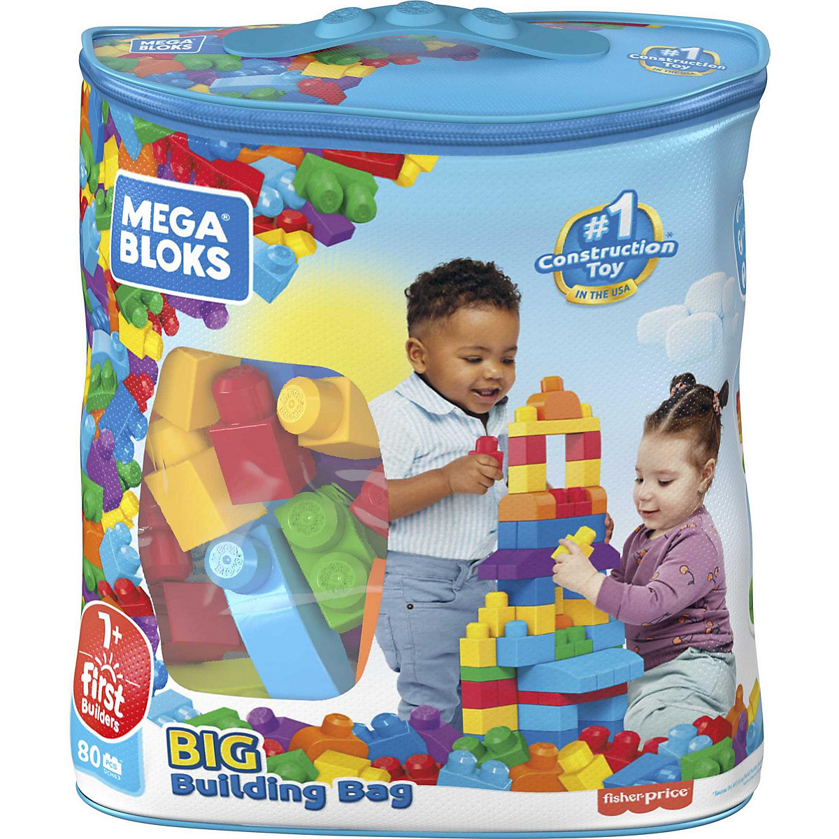Mega Bloks Bausteinebeutel bunt (80 Teile)