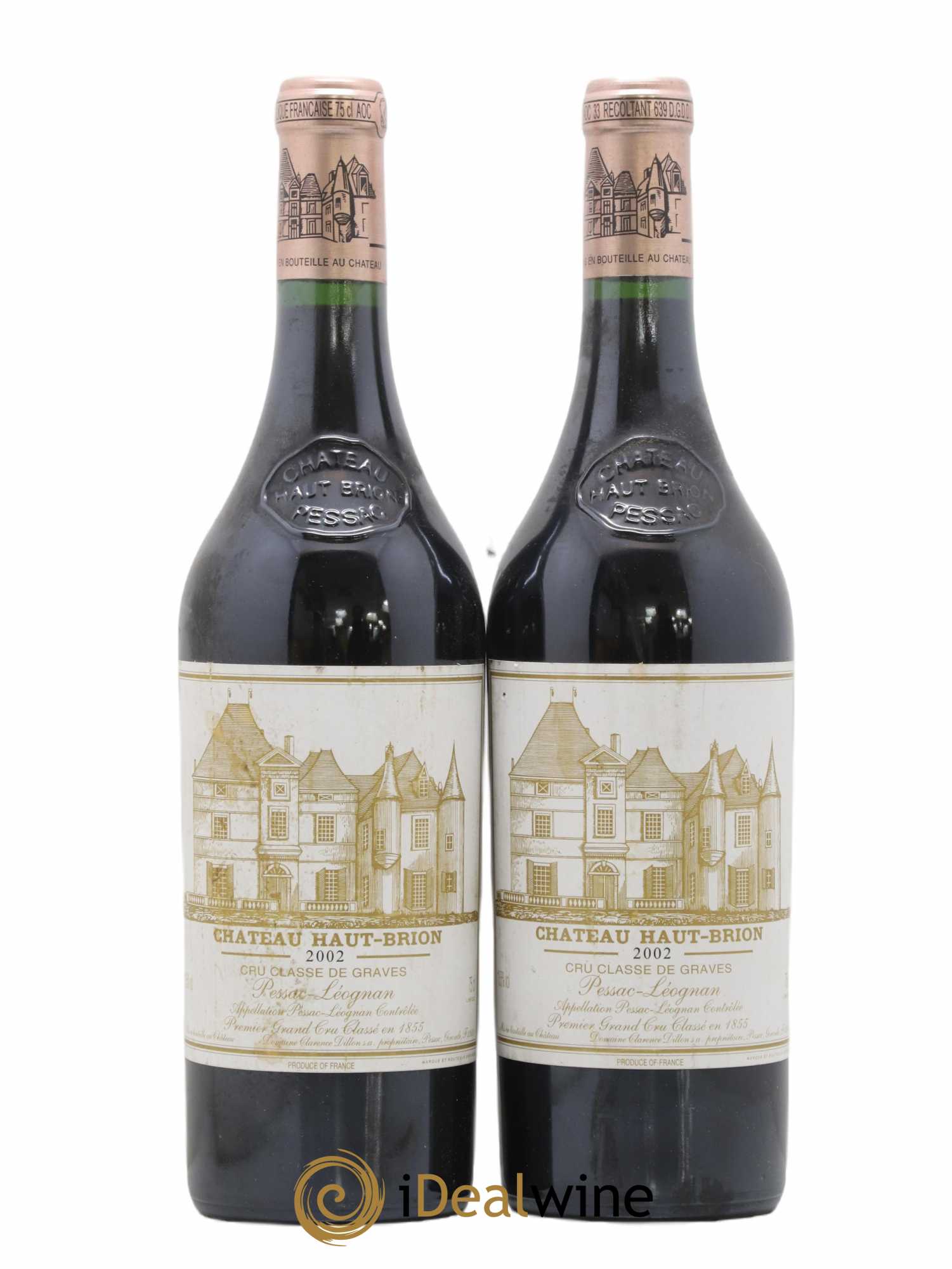 Château Haut Brion 1er Grand Cru Classé  2002 - Lot de 2 Bouteilles