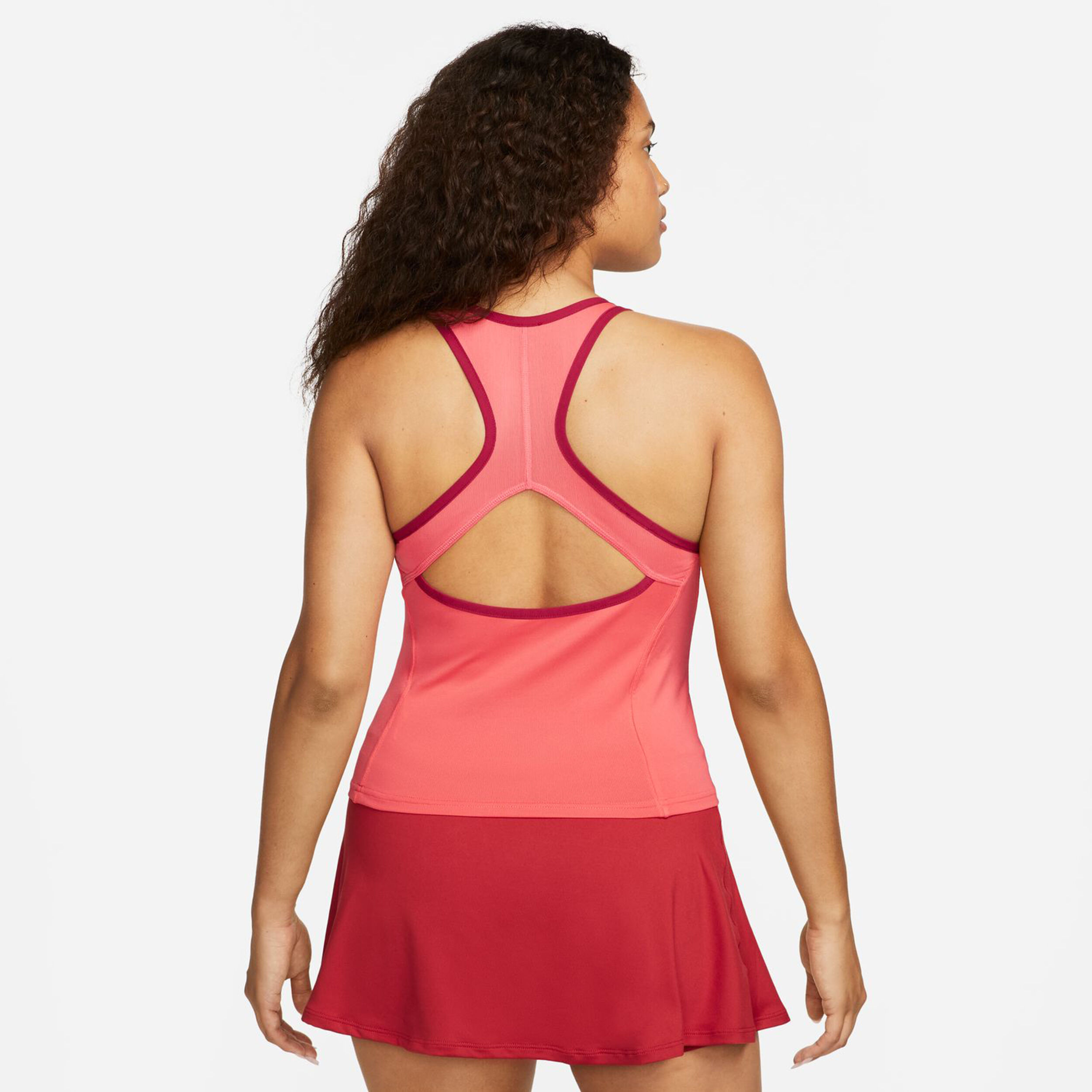 Dri-Fit Court Slam Solid Tank-Top Damen - Koralle, Dunkelrot