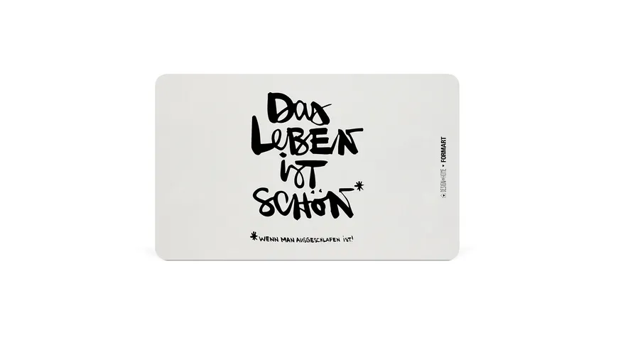 Design@Home Frühstücksbrettchen Schönes Leben weiß/ schwarz