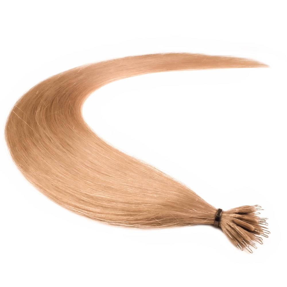 hair2heart Extensions à froid Nanoring Premium cheveux naturels #27 Blond doré foncé 0.5g extensions