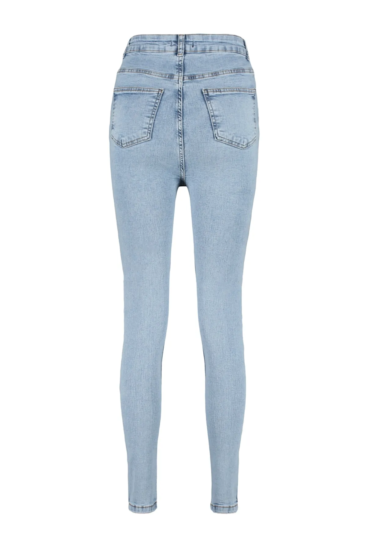 Trendyol Collection  Hellblaue Skinny Jeans mit hoher Taille TWOSS23JE00075