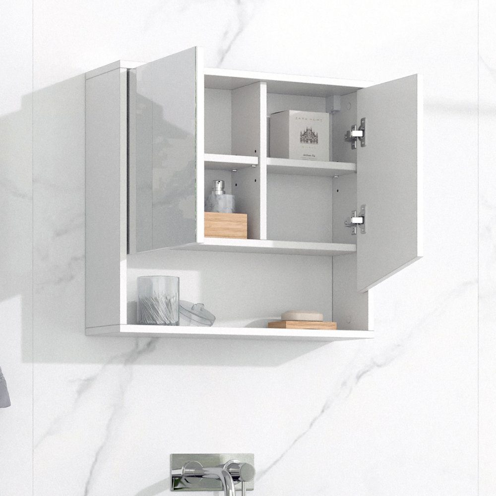 Vicco Spiegelschrank Badspiegel Badschrank IRIDA 60 x 55 cm Weiß