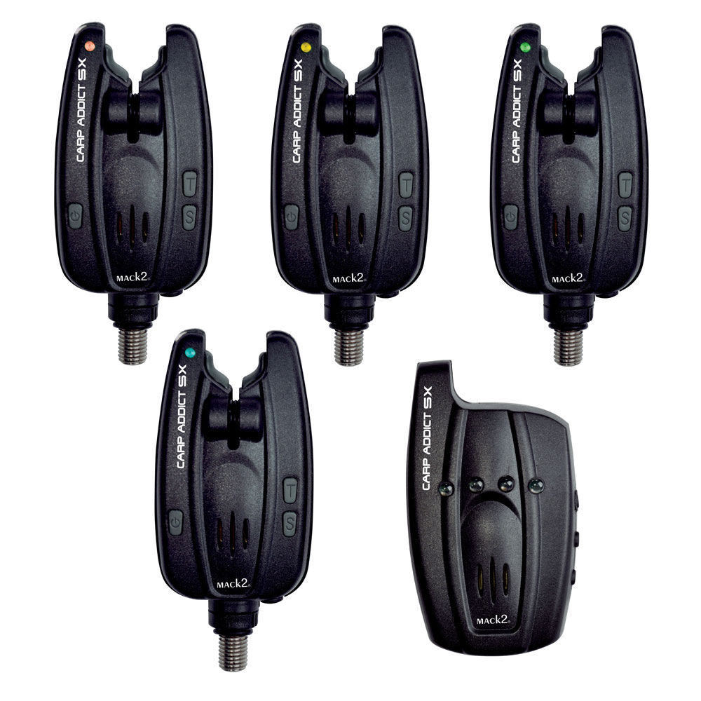 Mack2 Carp Addict SX alarmset (4 beetmelders) + ontvanger
