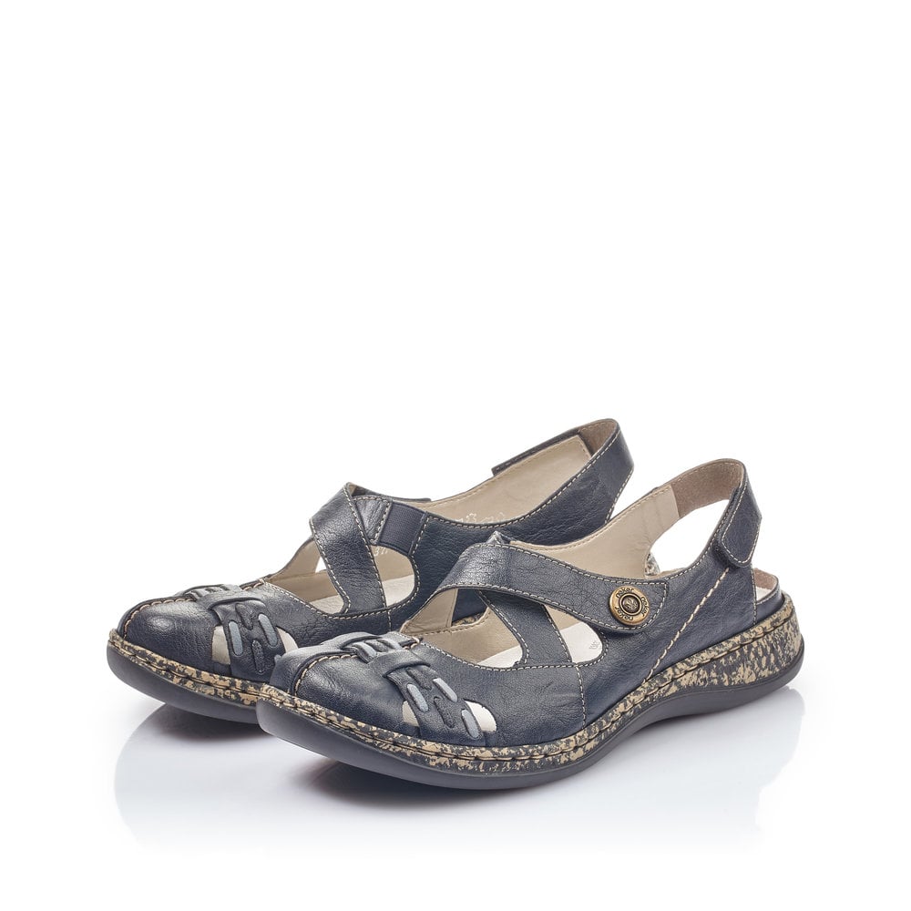Rieker Damen Riemchensandalen marineblau