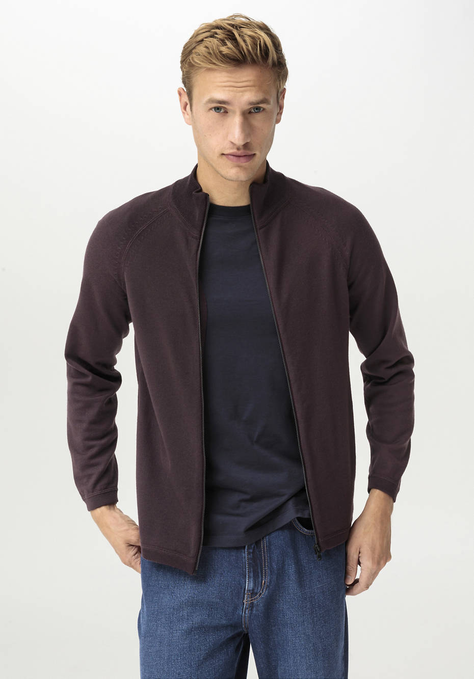 Strickjacke aus reiner Bio-Merinowolle