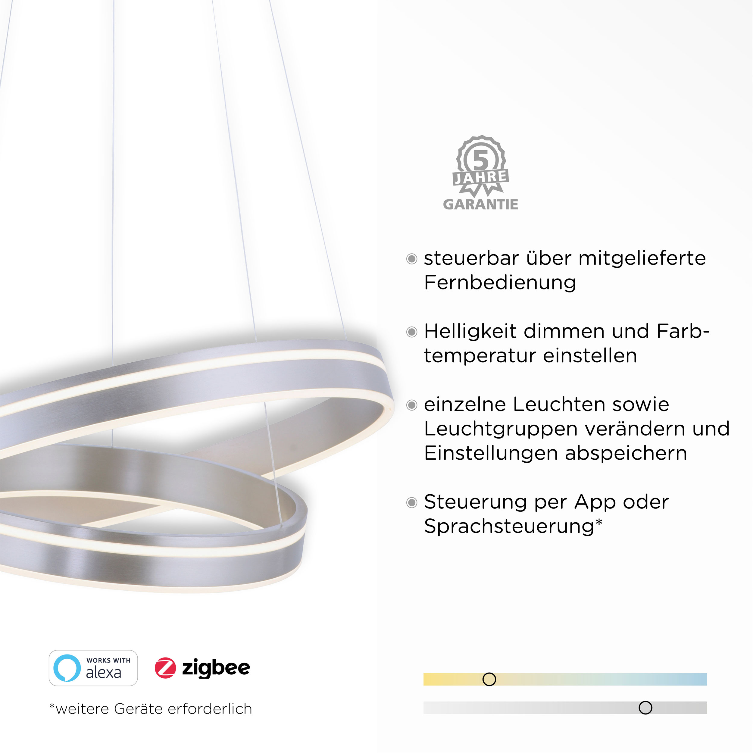QLED-Pendelleuchte 2flg